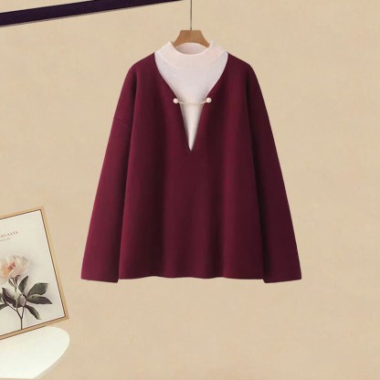 Gefälschtes Partner-Outfit: Pullover und Rock - Red Sweater - 2XL - image 3