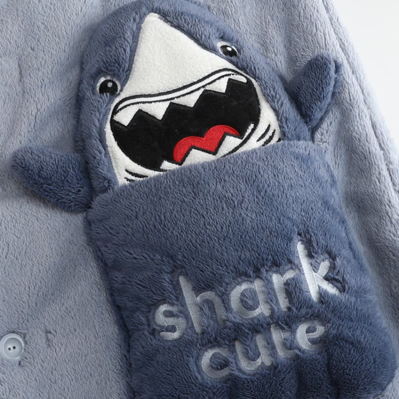 Pyjama-Set mit Kapuze und Hai-Plüsch - image 3
