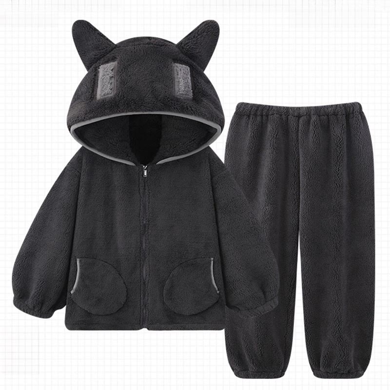 Kleines Monster Plüsch-Pyjama-Set mit Kapuze - Black - Men 3XL - image 2