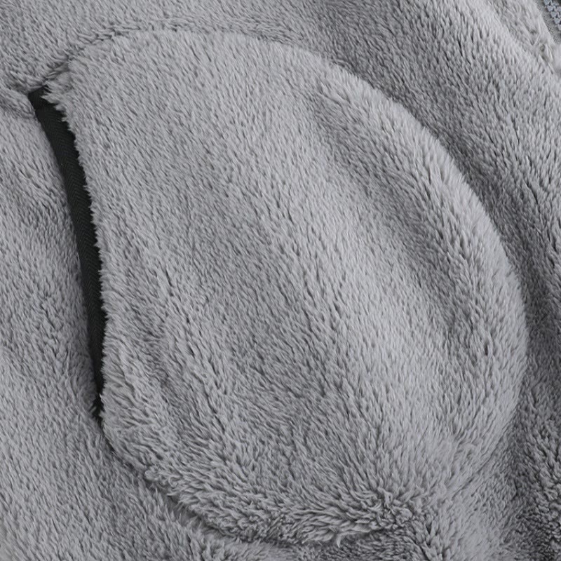 Kleines Monster Plüsch-Pyjama-Set mit Kapuze - image 5