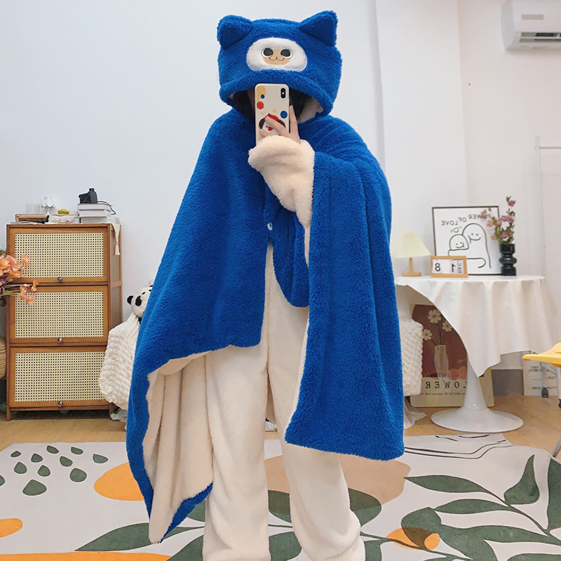 Kitty Plüsch-Pyjama mit Kapuze und Cape - Cape+Pants - 2XL - image 2