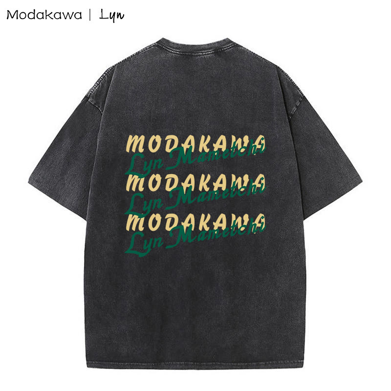 MODAKAWA X Lyn Unisex-T-Shirt mit Grafik „A GOOD MAN NEVER LIES“ im Vintage-Waschverfahren - image 2