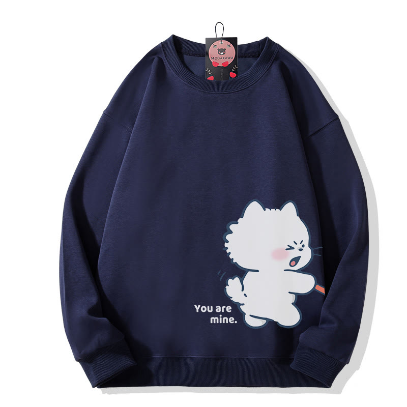 Puppy Shark Grafik-Partner-Sweatshirt mit Rundhalsausschnitt - Purplish Blue - 5XL - image 2