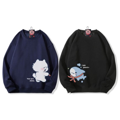 Puppy Shark Grafik-Partner-Sweatshirt mit Rundhalsausschnitt - image 1