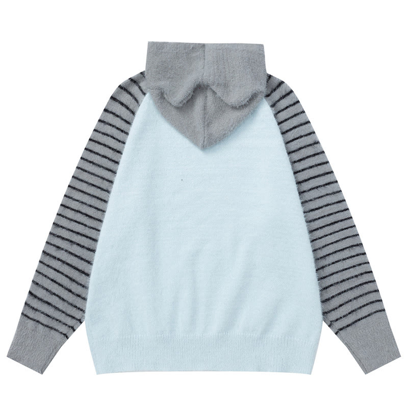 Pullover mit Streifen- und Farben -Tiermuster - image 3