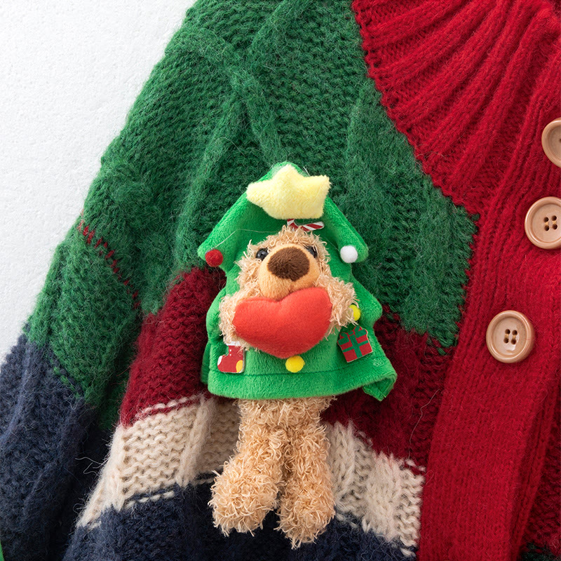 Strickjacke mit 3D Farben Farbblock - image 3