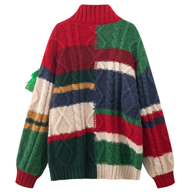 Strickjacke mit 3D Farben Farbblock - image 2