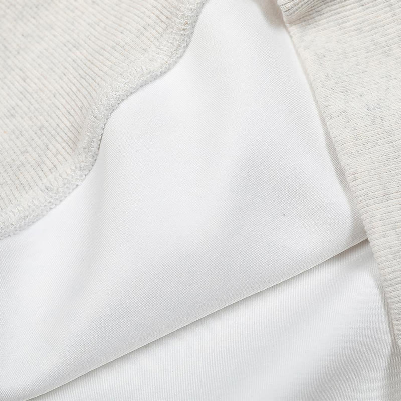 Langärmliger Hoodie mit Welpen-Flocking-Print - image 9