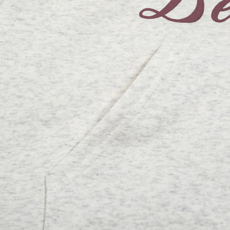 Langärmliger Hoodie mit Welpen-Flocking-Print - image 8