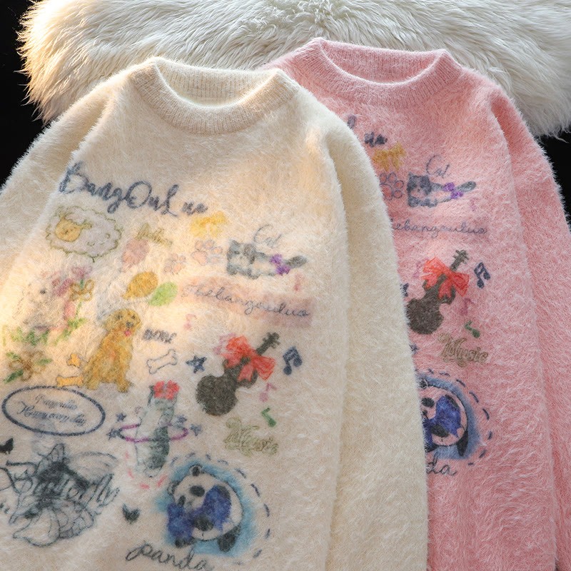 Lässiger Pullover im Graffiti-Stil - image 1