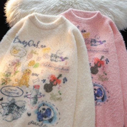 Lässiger Pullover im Graffiti-Stil - image 1