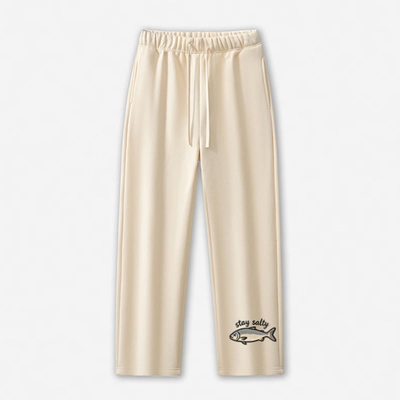 BLEIBE SALZIG! Dead Fish Grafik-Freizeithose - Apricot - 5XL - image 5