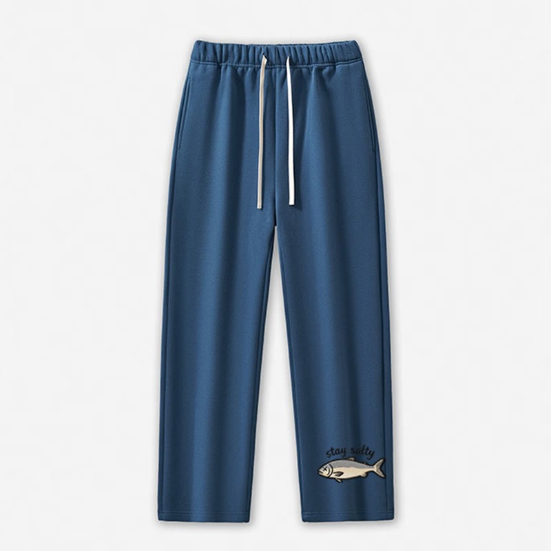 BLEIBE SALZIG! Dead Fish Grafik-Freizeithose - Dark Blue - 5XL - image 3