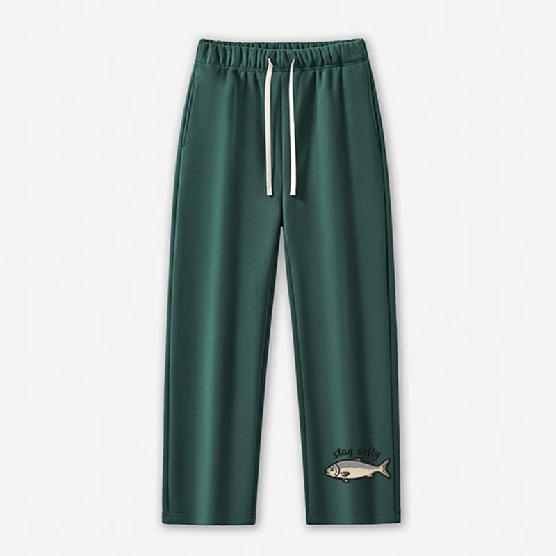 BLEIBE SALZIG! Dead Fish Grafik-Freizeithose - Green - 5XL - image 6