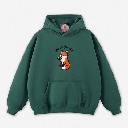 Zu schlau für die Diät – Kapuzenpullover mit Fuchsmotiv - Green - 5XL - image 1