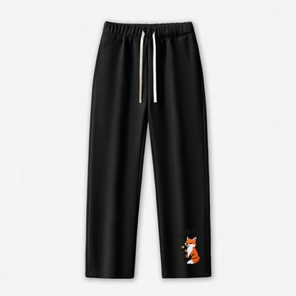 Zu schlau für die Diät: Freizeithose mit Fuchsmotiv - Black - 5XL - image 10