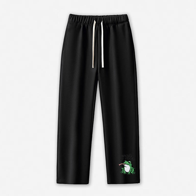 SNACK OR RIBBIT Frosch-Grafik-Freizeithose - Black - 5XL - image 1