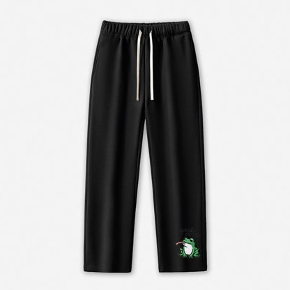 SNACK OR RIBBIT Frosch-Grafik-Freizeithose - Black - 5XL - image 1