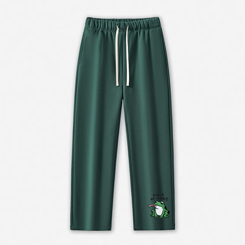 SNACK OR RIBBIT Frosch-Grafik-Freizeithose - Green - 5XL - image 8