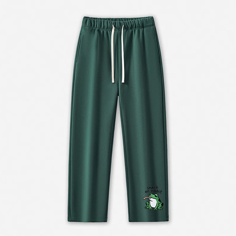 SNACK OR RIBBIT Frosch-Grafik-Freizeithose - Green - 5XL - image 8