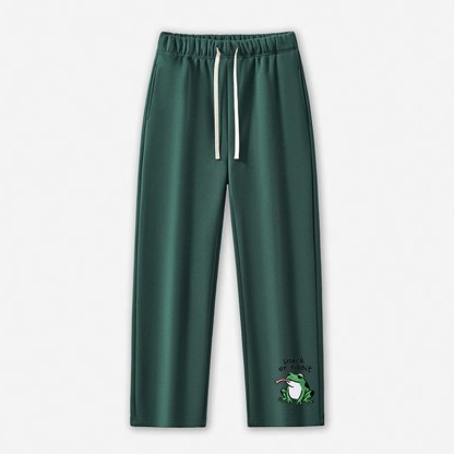 SNACK OR RIBBIT Frosch-Grafik-Freizeithose - Green - 5XL - image 8