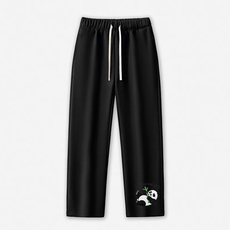 BAMBOO AND CHILL Freizeithose mit Panda-Grafik - Black - 5XL - image 3