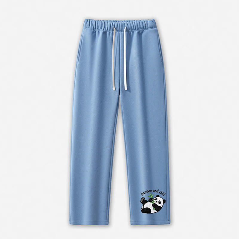 BAMBOO AND CHILL Freizeithose mit Panda-Grafik - Blue - 5XL - image 2