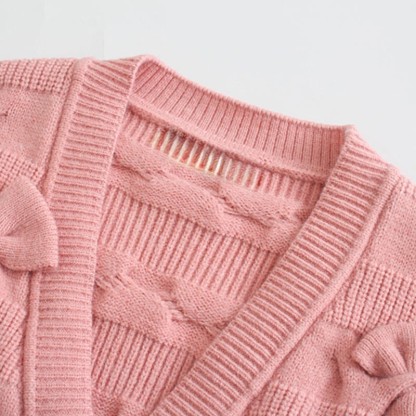 Strickjacke mit Schleife, passender Pullover und Rock - image 11