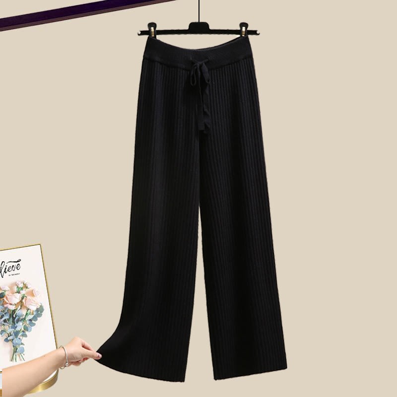 Strickstreifen-Pullover und passende Hose - Black Pants - XL - image 13