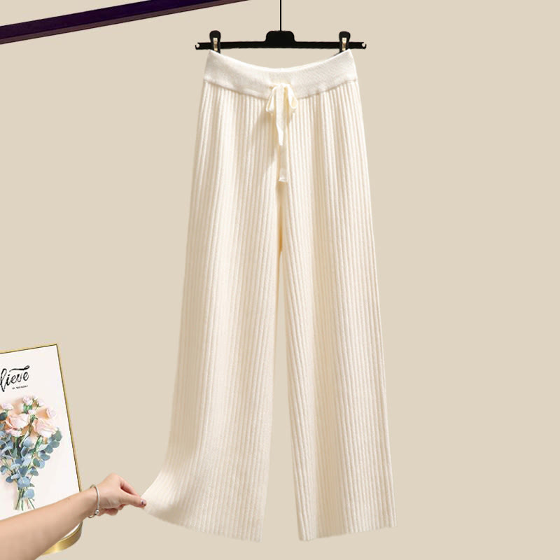 Strickstreifen-Pullover und passende Hose - Beige Pants - XL - image 9