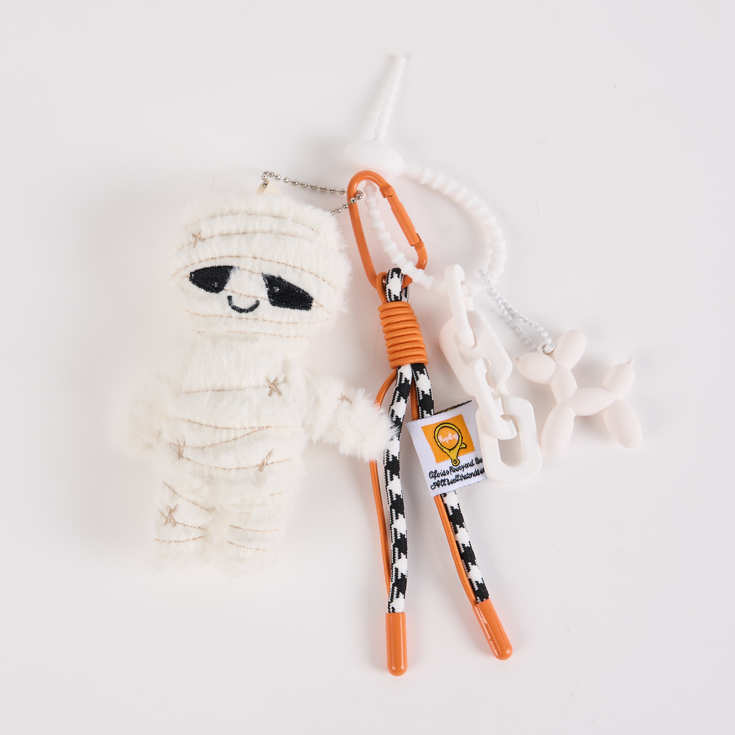 Halloween Plüsch Skelett Schlüsselanhänger Handgemacht Taschenanhänger - B - One Size - image 2