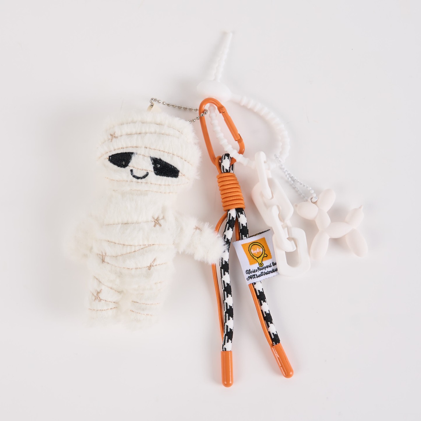 Halloween Plüsch Skelett Schlüsselanhänger Handgemacht Taschenanhänger - B - One Size - image 2