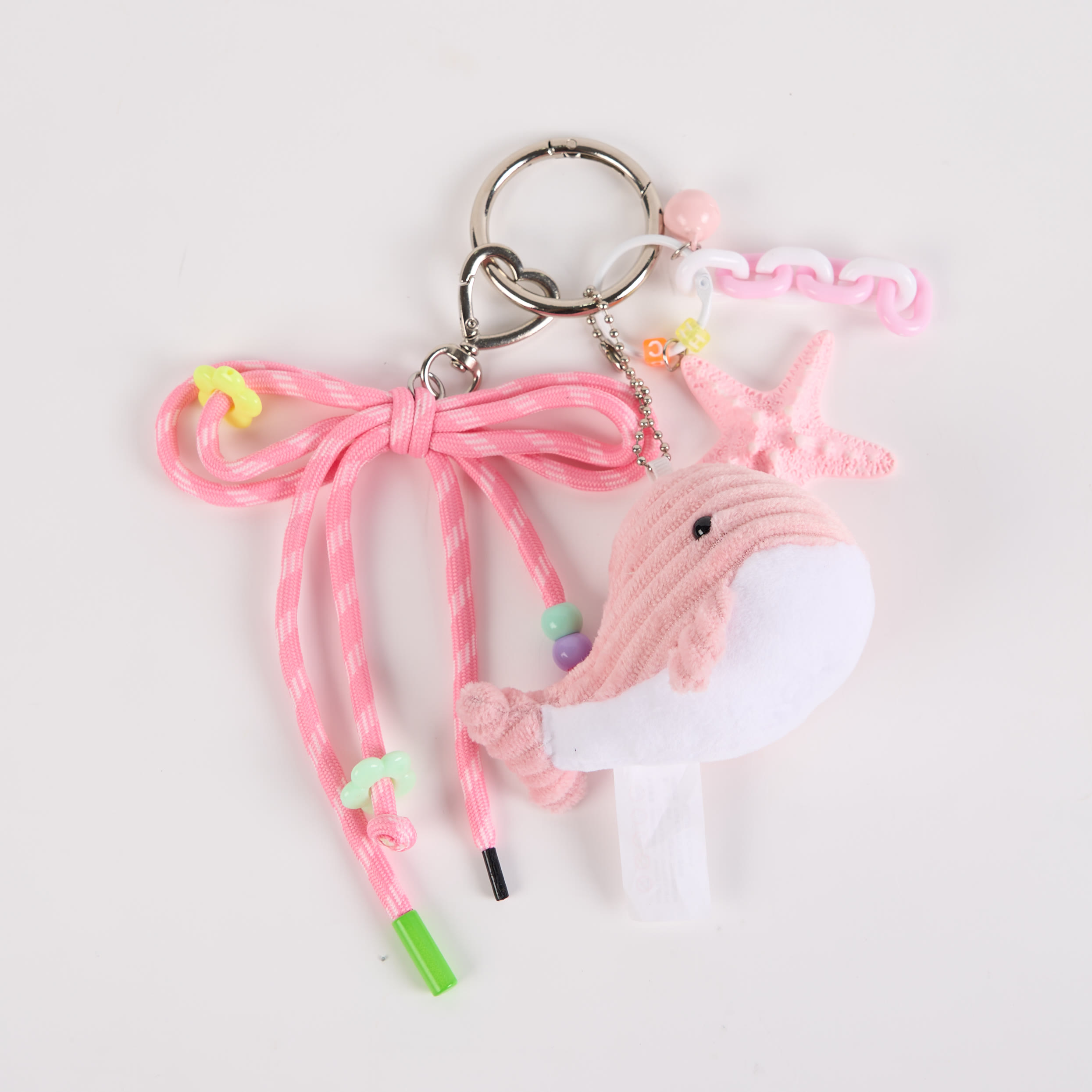 Weicher Hai-Seestern-Plüsch-Schlüsselanhänger, handgefertigt, weicher Taschenanhänger - Rosa - One Size - image 2