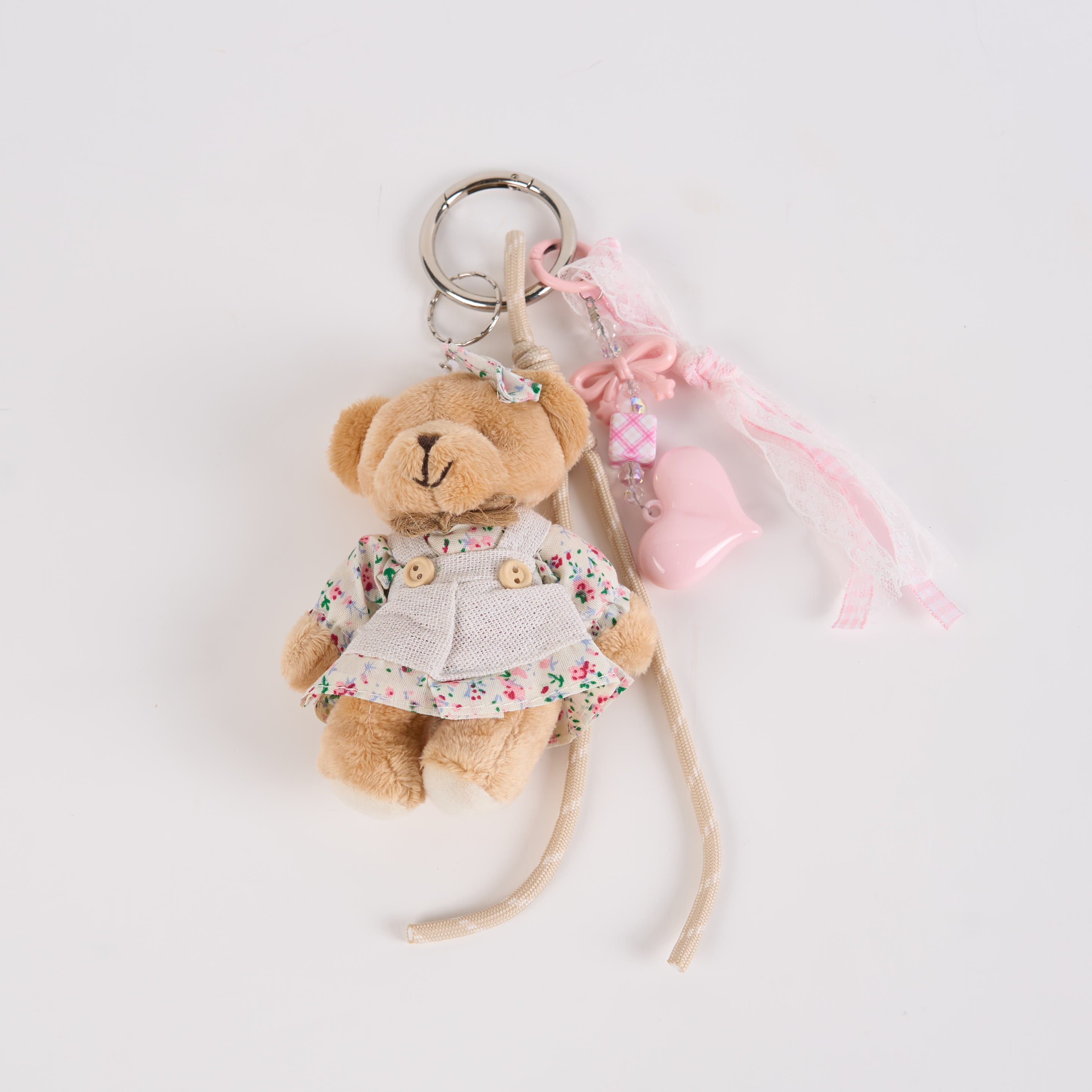 Kawaii Hase Bär Plüsch Schlüsselanhänger Handgemacht Weicher Taschenanhänger - Tragen - One Size - image 2