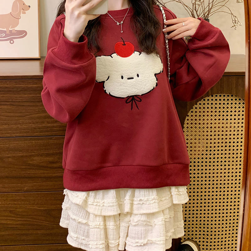 Sweatshirt mit Rundkragen und Apple Puppy - image 1