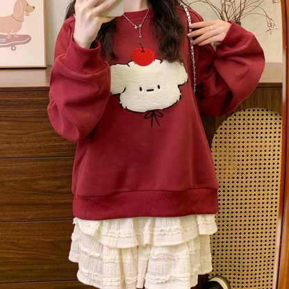 Sweatshirt mit Rundkragen und Apple Puppy - image 1