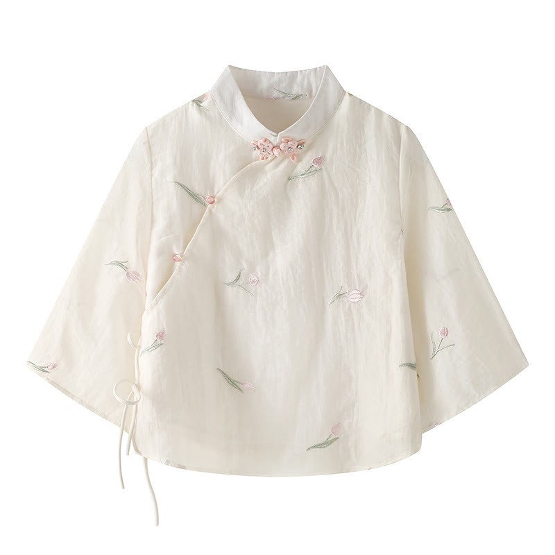 Vintage Schnalle Blumenstickerei Top Pferdegesicht Rock - Spitze - XL - image 2