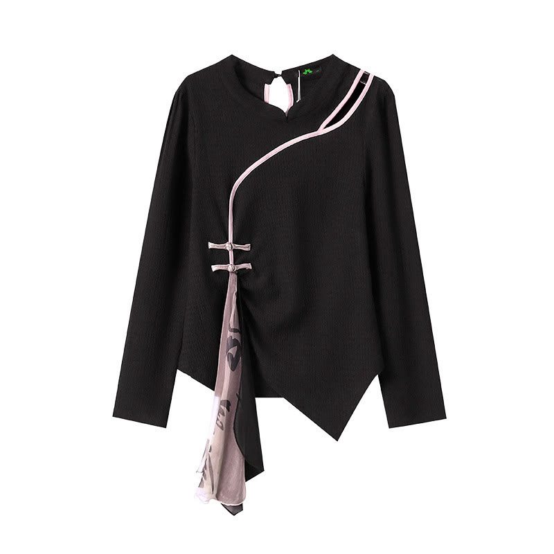 Vintage Schnalle Aushöhlen Top Buchstaben Print Hosenrock - Spitze - 4XL - image 2