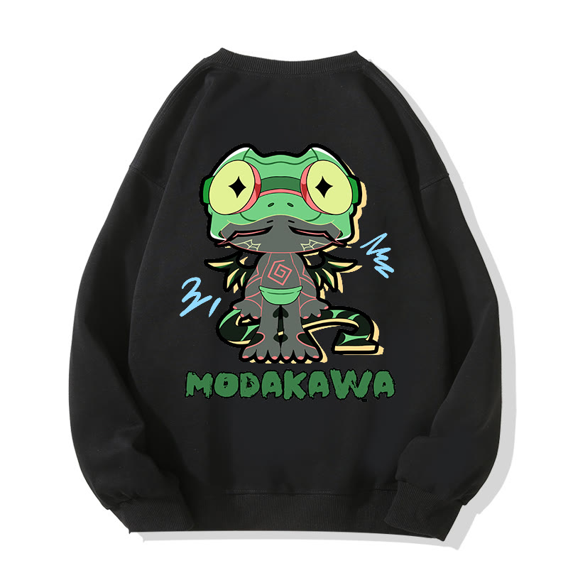 MODAKAWA Lustiges Frosch-Motiv, dunkle Ästhetik, Unisex-Streetwear-Sweatshirt - Black - 5XL - image 6