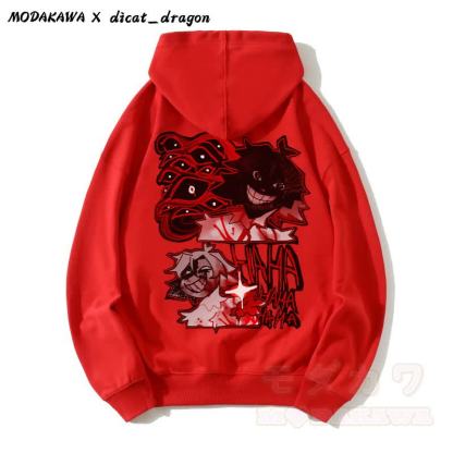 HAHA – Kapuzenpullover mit grinsendem Charakter-Grafik - Rot - 5XL - image 3