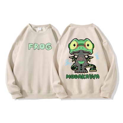 MODAKAWA Lustiges Frosch-Motiv, dunkle Ästhetik, Unisex-Streetwear-Sweatshirt - image 1