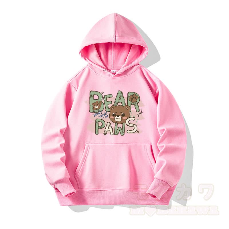 BEAR PAWS – Kapuzenpullover mit süßem Bären-Motiv und Fleecefutter - Rosa - 6XL - image 2