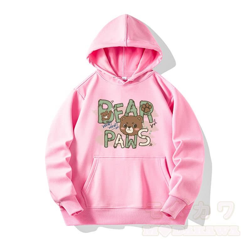 BEAR PAWS – Kapuzenpullover mit süßem Bären-Motiv und Fleecefutter - Rosa - 6XL - image 2
