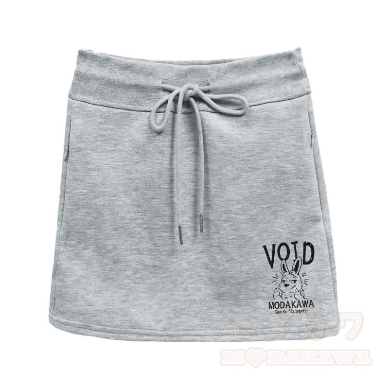 MODAKAWA VOID A-Linien-Rock mit Grumpy Bunny-Grafik - Grau - 2XL - image 1