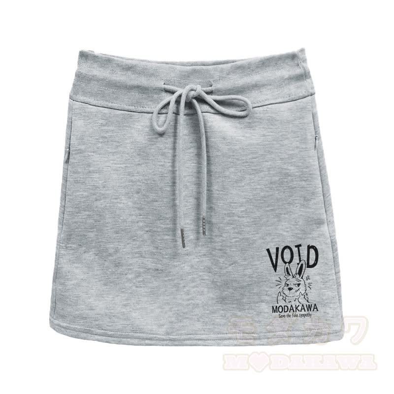 MODAKAWA VOID A-Linien-Rock mit Grumpy Bunny-Grafik - Grau - 2XL - image 1