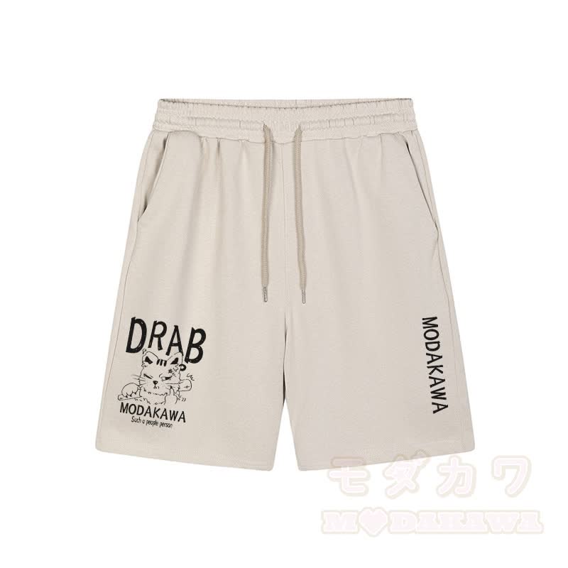 MODAKAWA DRAB Shorts mit Grumpy-Cat-Grafik - Aprikose - 5XL - image 1