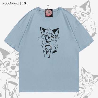 MODAKAWA X atka Fuchs isst Eiscreme Grafik-T-Shirt - Blue - 5XL - image 2