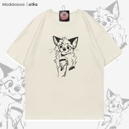 MODAKAWA X atka Fuchs isst Eiscreme Grafik-T-Shirt - Beige - 5XL - image 1