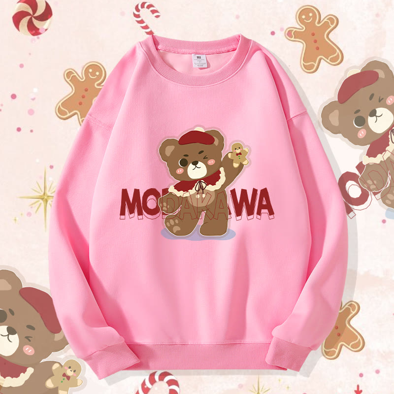 MODAKAWA Unisex-Sweatshirt mit Weihnachtsbär-Motiv - Pink A - 5XL - image 2