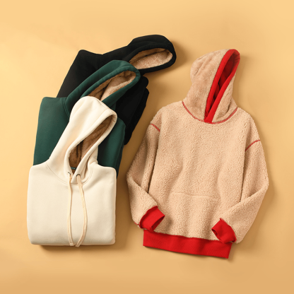 MODAKAWA Winterhoodie mit Raucherwelpen-Motiv, dick gefüttert mit Fleece - image 4